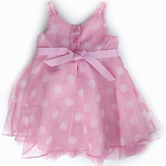 Pretty in Pink gingham satin tulle toddler dress - Picture 7 of 7
